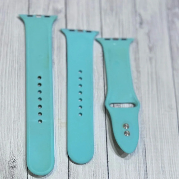 Interchangeable watch bands fits Apple Watch Size 42/44mm Turquoise Blue - Picture 2 of 5